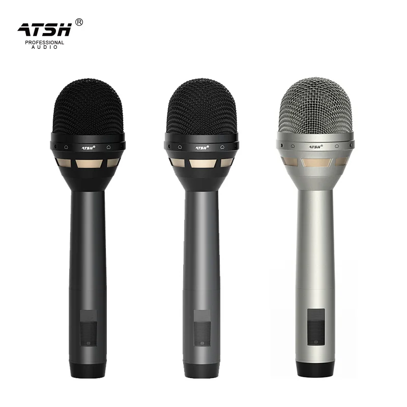 

ATSH AT-900 Stage Microphone with Adjustable Stand Height for Recording, Podcasting, Singing, Karaoke, Dynamic Wired Microphone