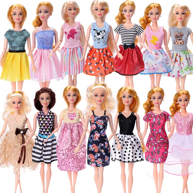 Casual Trend Doll Clothes for 30cm Barbie Bjd Match Dress Elegant Young Fashion Skirt Cozy Girls Toys 1/6 Exquisite Accessoires