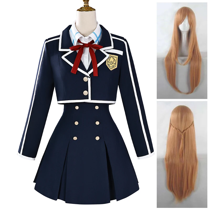 

Yuuki Asuna Cosplay SAO Sword Art Online Cosplay Costume Wig Women Girls School Uniforms Halloween Party Role Playing Outfit
