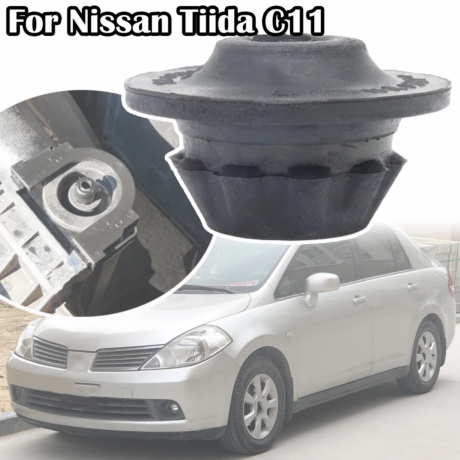 For Nissan Tiida C11 C12 Latio Pulsar C13 Upper Lower Radiator Mount Bracket Bushing Set 21507-4M400 2007 2008 2009 2010 - 2018