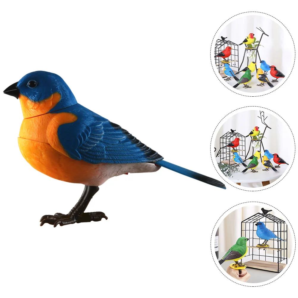 Montre à Clip pour oiseau électrique à commande vocale, couleur aléatoire, jouet à Induction pour enfants, matière plastique