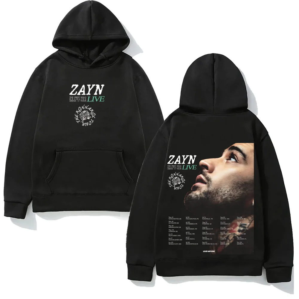 

Худи Zayn Malik THE KONNAKOL TOUR 2026: Модный эстетичный ретро-классический мягкий панк-пуловер с капюшоном, удобный флисовый свитшот