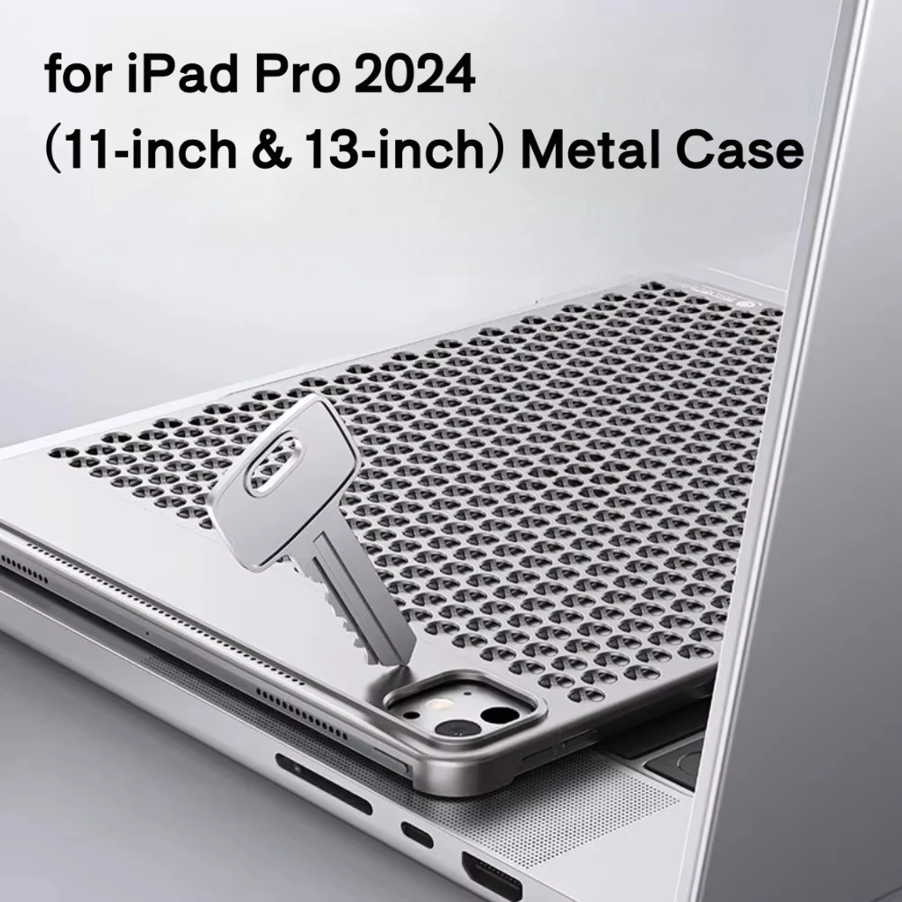 

For IPad Pro 2024 (M4) Aluminum Tablets Case with Aromatherapy Ultra-Thin Hollow Heat Dissipation for Ipad Pro 11 Inch&13 Inch