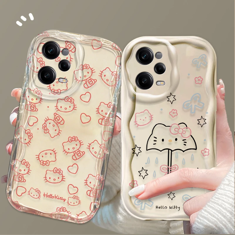 Sanrio Hello Kitty Soft Phone Case for Xiaomi Redmi Note 14 13 12 11 10 9 Pro Plus 14S 12S 11S 10S 9S Redmi 14C 14R 13C 12 4G 5G