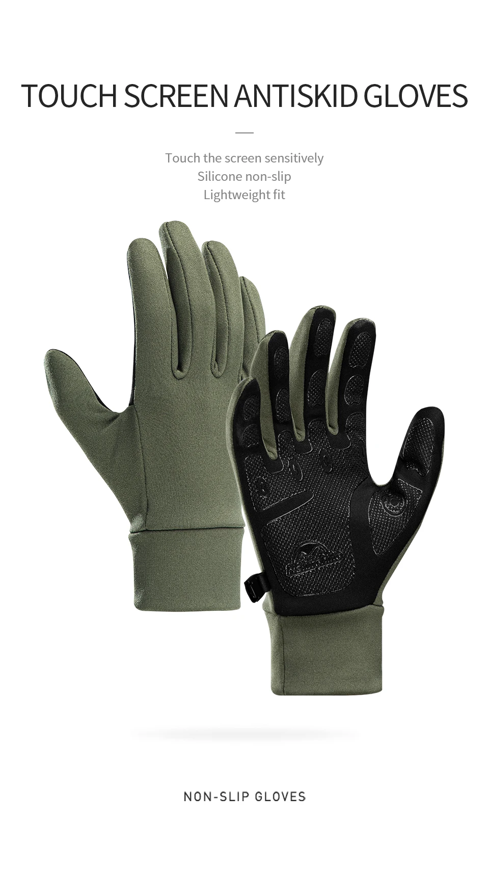 Naturehike Winterhandschuhe Daunenfüllung Wasserdichte Handschuhe Touchscreen Ultraleicht Camp Skifahren Sporthandschuhe Outdoor-Fahrradhandschuhe – Detail 2