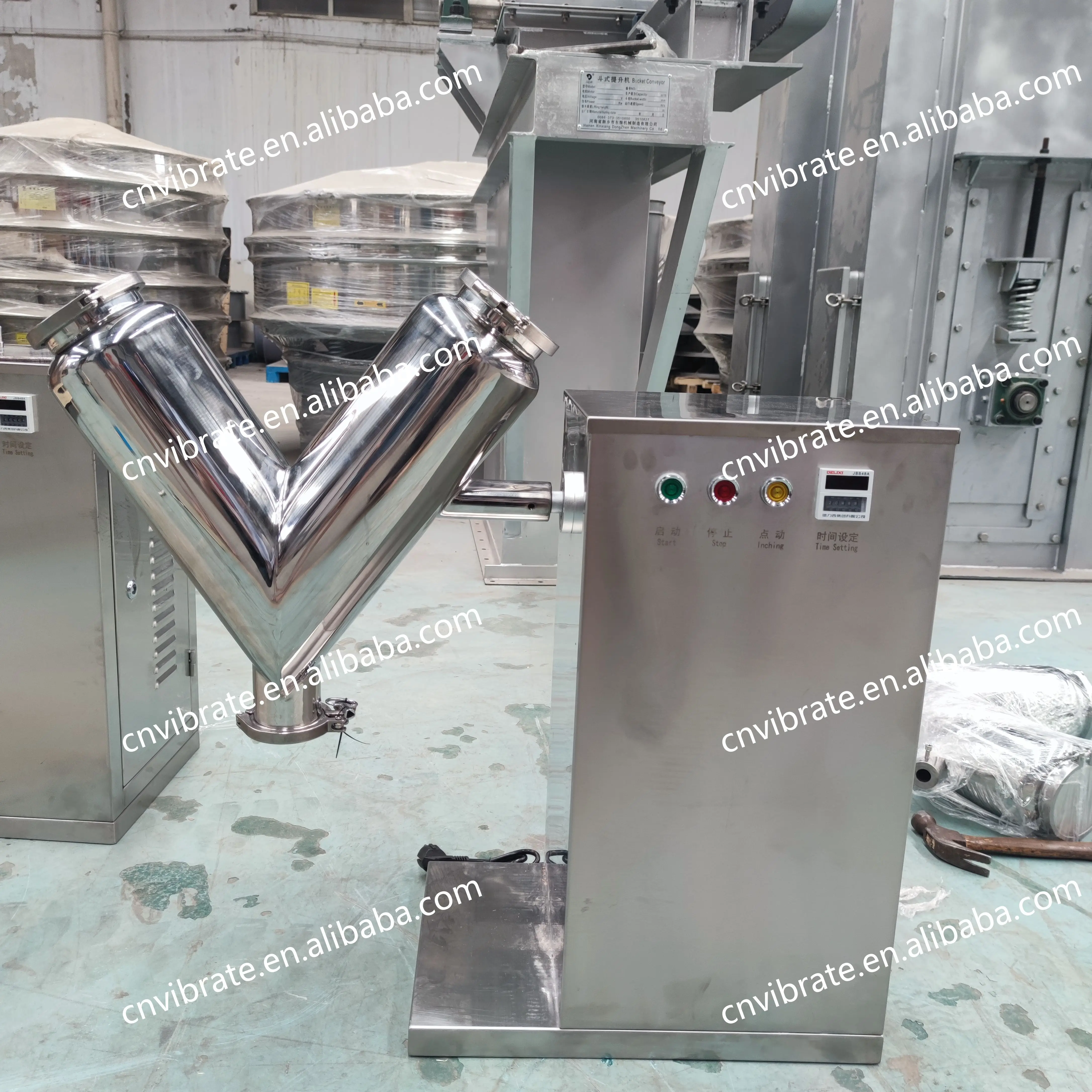 مسحوق لآلة خلط خلاط الخلاط من النوع v مع مراوح VBJX مسحوق حبيبات الحبوب الجافة الصناعية بروتين جوز الهند