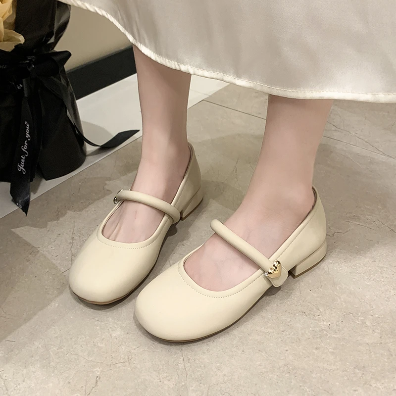 2024 Autumn New Barefoot PU Ballet Shoes for Women Flat Bottom Comfortable Soft Bottom Scattered Wide Toe Box Lightweight