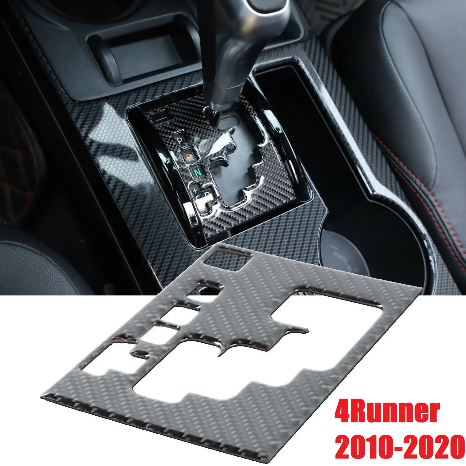 for 4Runner 2010-2020 Gear Shift Panel Cover Trim Carbon Fiber Accessory