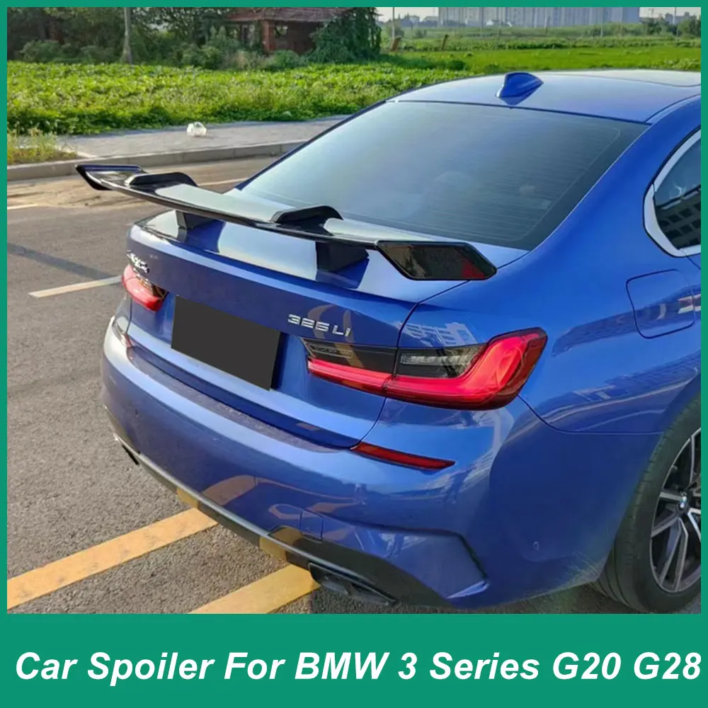 For BMW G20 G28 F30 F32 F10 F22 G22 G30 M2 M4 M3 M5 Universal Rear Wing Spoiler M Performance Style Through Car Accessories Blac