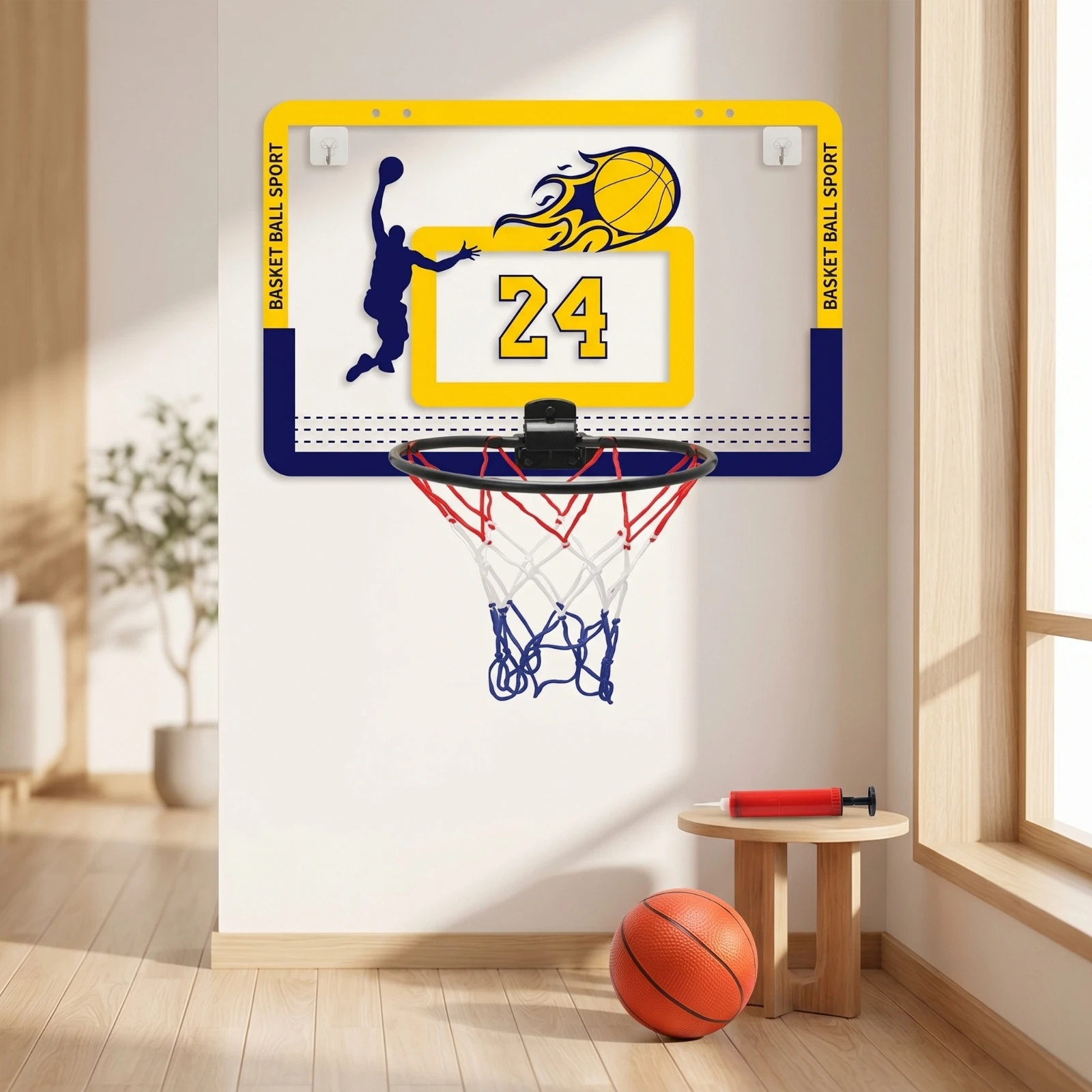 Training Net Mini - Mini panier de basket-ball avec pompe,