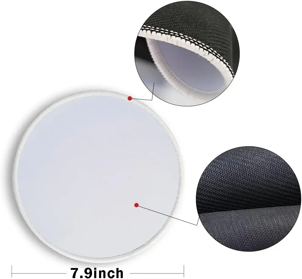 Beautiful Orange Sky Clouds Sunset Funny Round Mousepad with Design Small Non-Slip Rubber Gaming Pad Office Dorm Computer Laptop