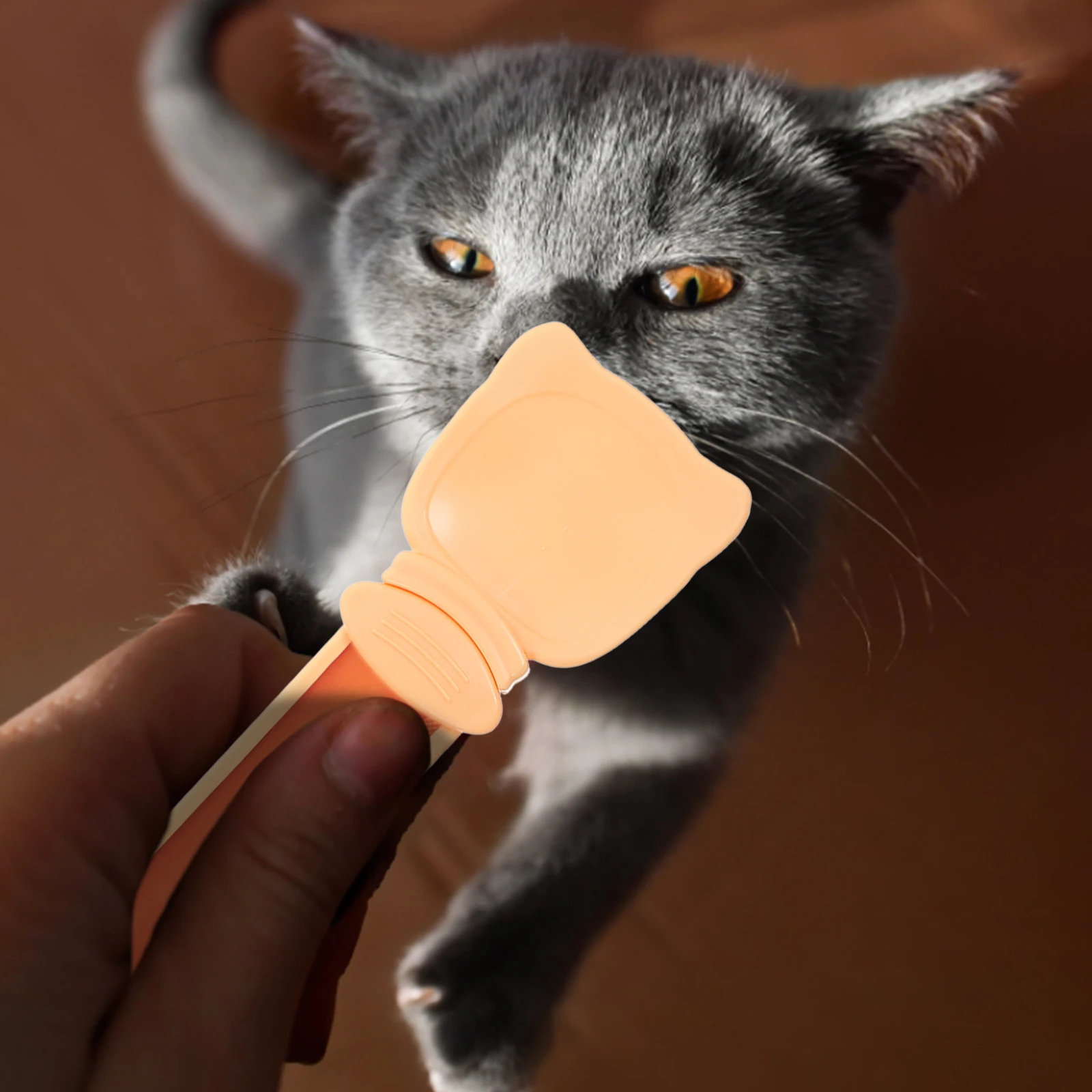 

Strip Squeeze Spoon Hips Material No Drip Feeding Wet Treat Feeder Easy Clean Portable Cat Food Squeezer Household Cat Supply