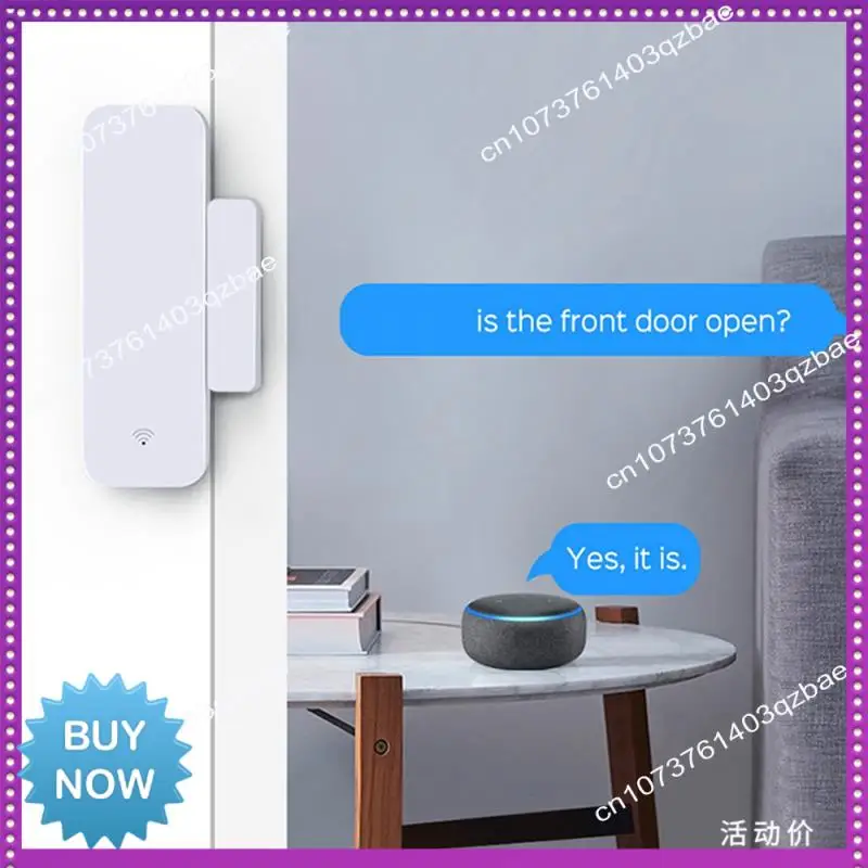 Hot Ltem 1 PCS Tuya Wifi Door Magnetic Smart Window Sensor Door Door Detector White ABS For Alexa Google Assistant