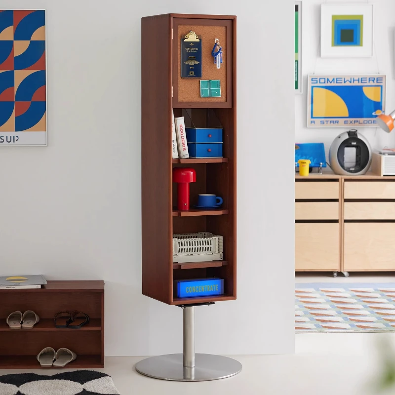 

Multifunctional chest rotatable storage cabinet with full-body mirror