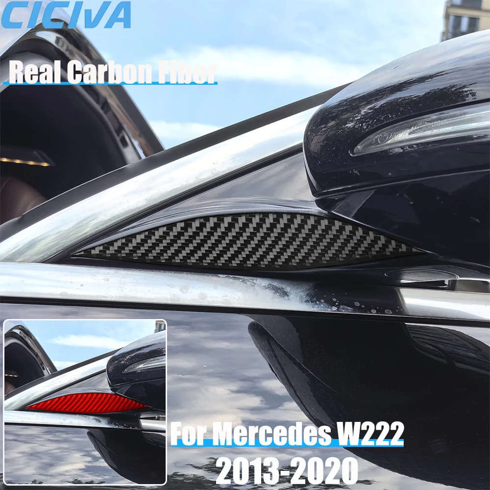 

Real Carbon Fiber Car Accessories Side Mirror Cover Sticker For Mercedes Benz W222 S-Class/Maybach 13 14 15 16 17 18 19 2020