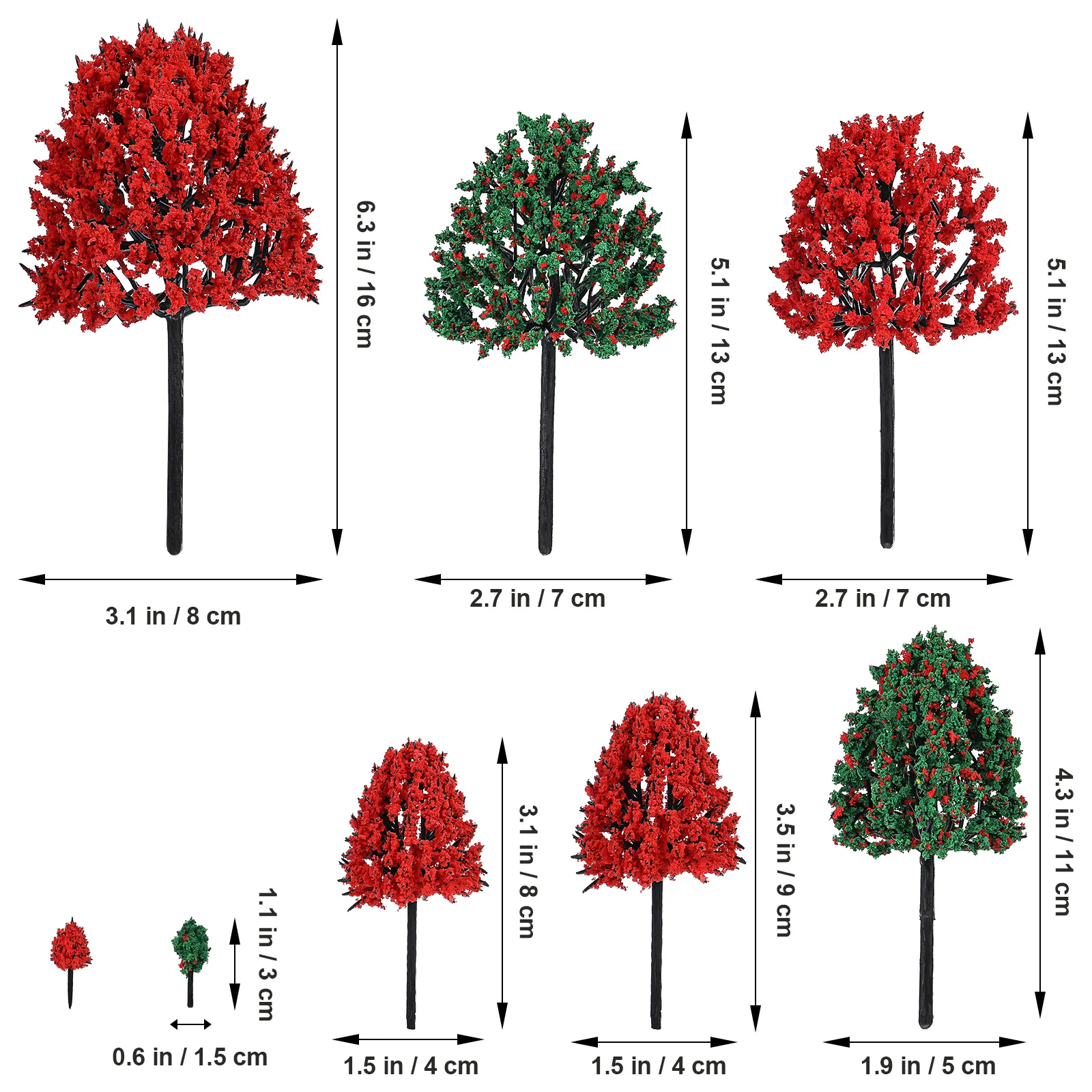 38 pezzi modello tavolo di sabbia mini alberi per artigianato in miniatura piccoli accessori da giardino fatato modelli di costruzione di diorama in plastica