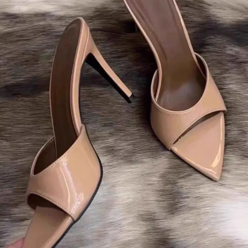 2026 Women's New Slim High-heeled Sandals European and American Sexy Fashion Show Women's Wedding and Runway Plus Size Slippers