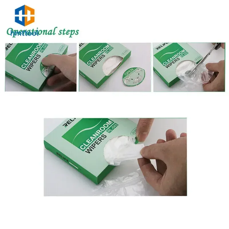 50 Pieces Per Pack of Relife RL-045 Anti-static and Dust-free Wiping Cloth, Mobile Phone Screen and Motherboard Cleaning Tool