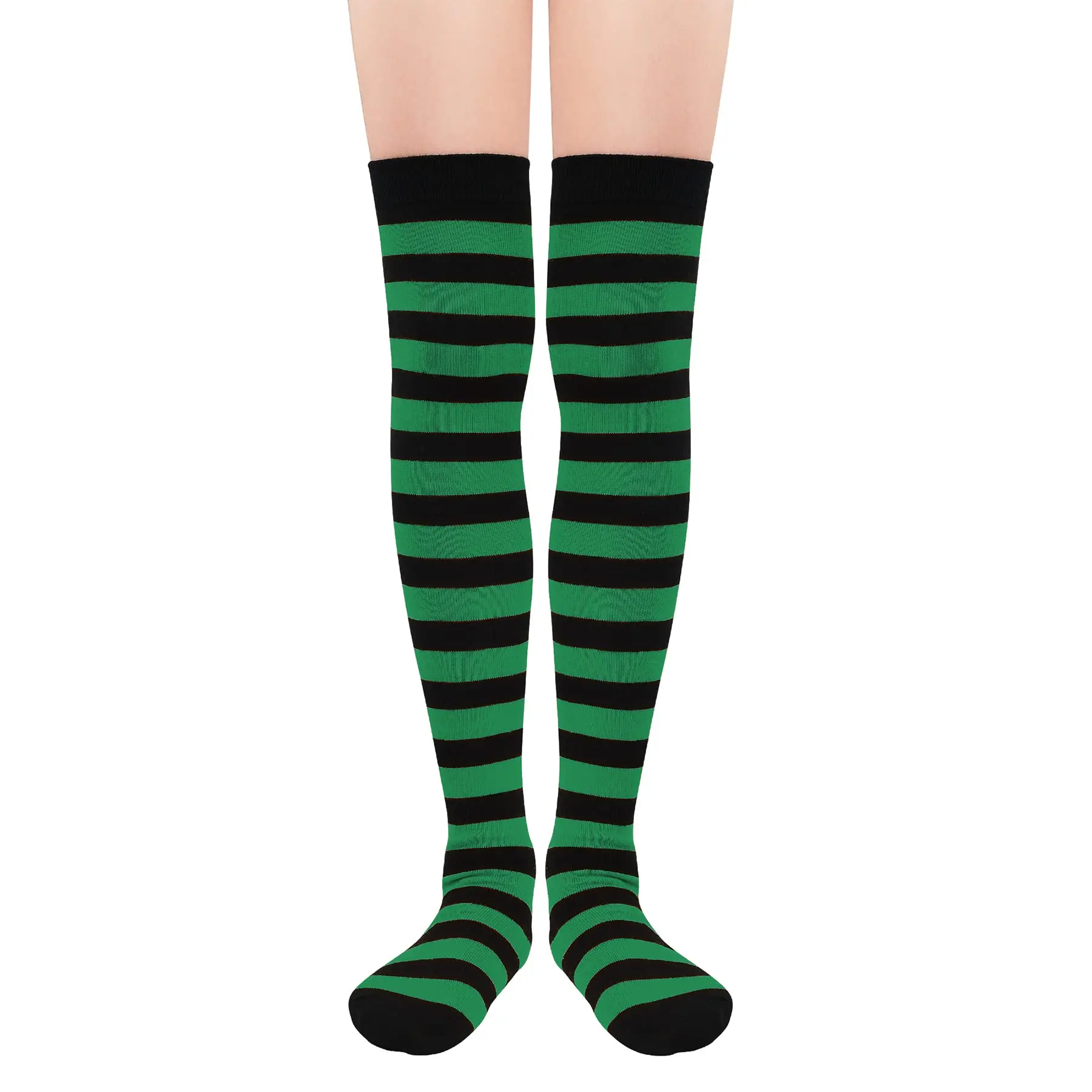 Halloween Long Striped Knee High Stocking Anime Witch Socks Women Party Costume Prop Xmas Dress Up Accessories Daily Wear Thin