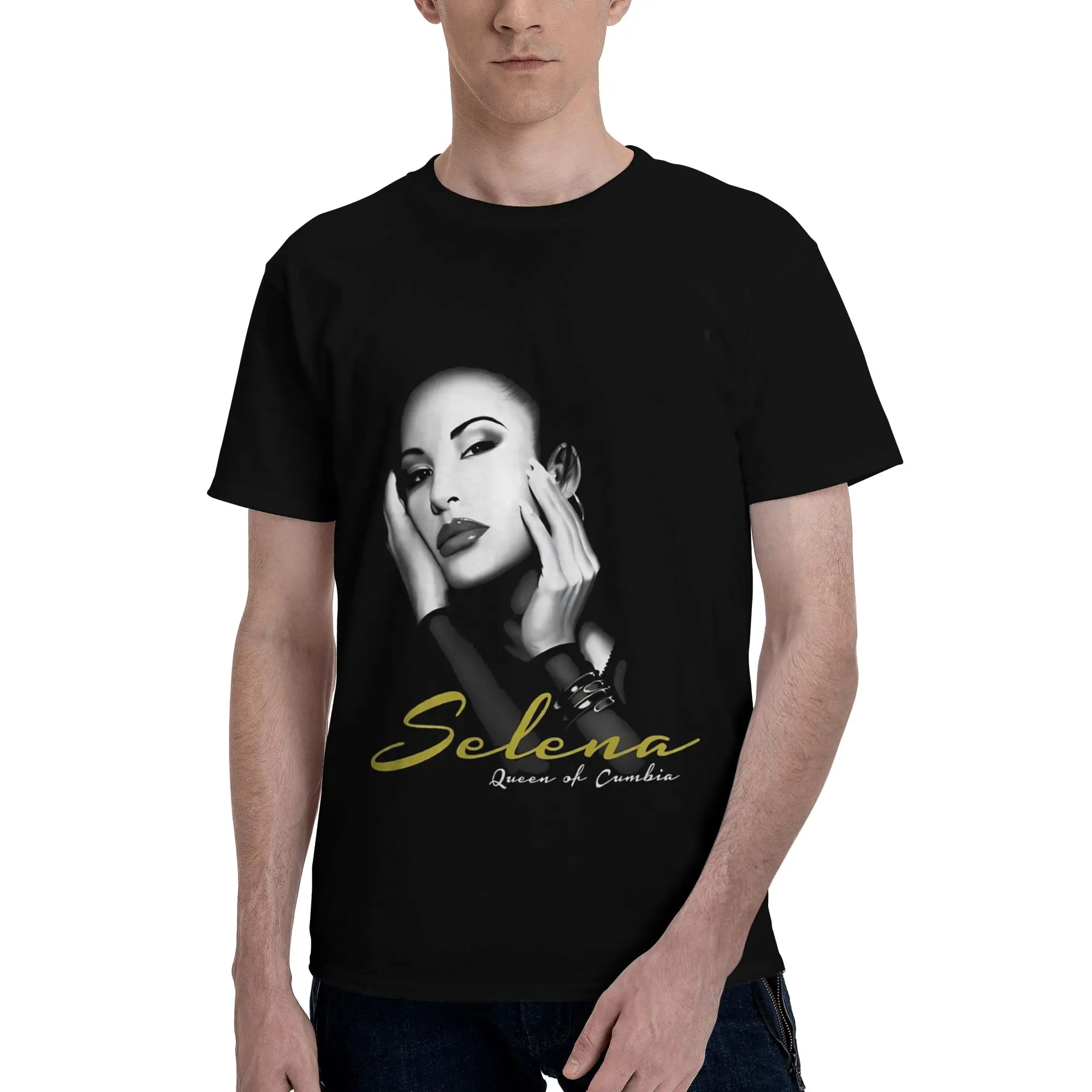 Face Is So Beautiful Lady Selena Quintanilla Apparel Unisex T Shirt Pure Cotton Tee Graphic Printing  T-shirt Clothes
