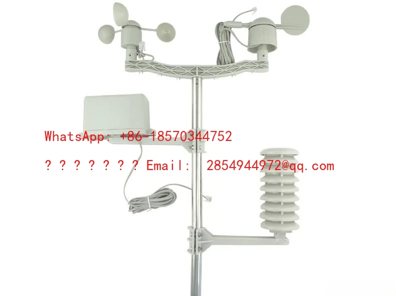 Outdoor Components Anemometer Wind Vane Temperature and Humidity Rain Gauge