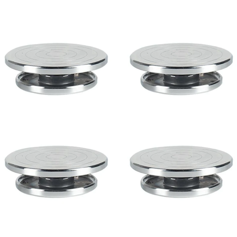 4Pcs 12/15Cm Double Face Use Aluminum Alloy Turntable For Ceramic Clay Sculpture Platform Pottery Wheel Rotating Tools