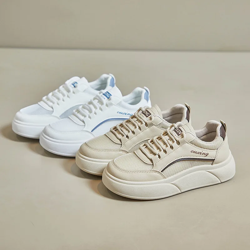 Breathable Women Shoes Thick-Soled Increase Fashion Air Mesh Girls Running Sneakers Sports Casual Size 35-40