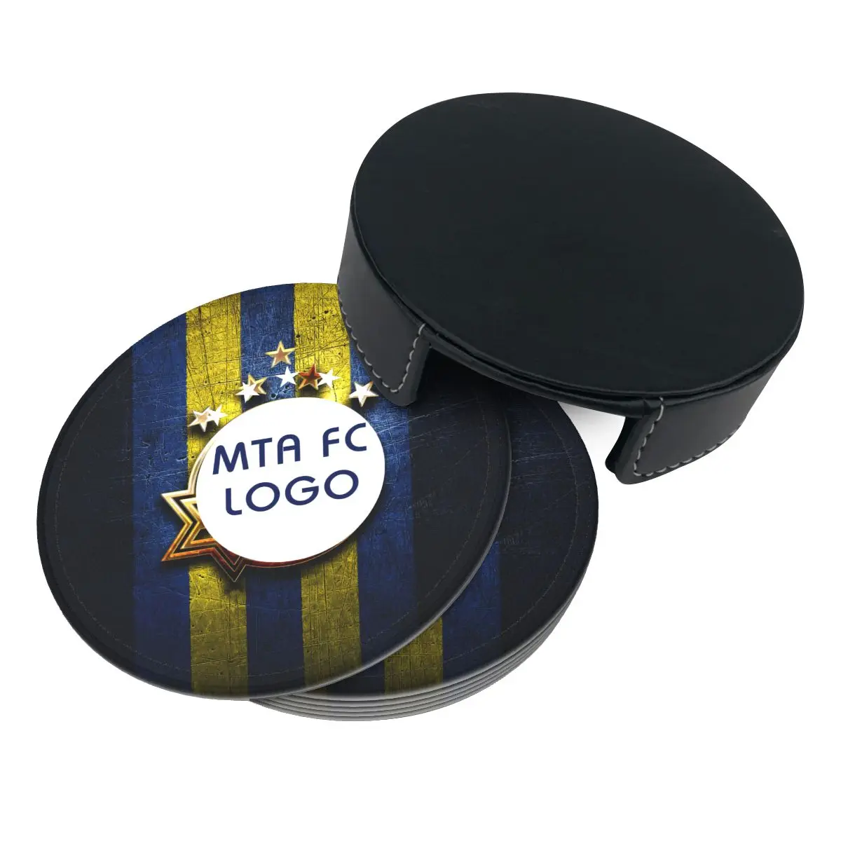 Maccabi Tel Aviv Drink Coaster for Tabletop Protection Round Cup Coasters Mat Pad for Home and Kitchen