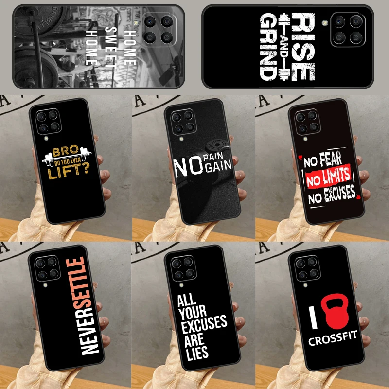 Motivational Gym Fitness For Samsung Galaxy M52 M32 M06 M16 M13 M14 M33 M12 M31 M55 M15 M11 M21 M35 M53 M34 M54 Case