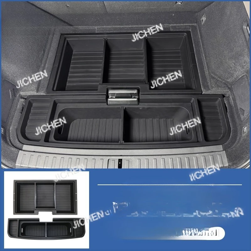 

2024 2025 Trunk Organizer Box Waterproof Multi-Purpose Rear Cargo Storage Box With Handle Interior Accessories