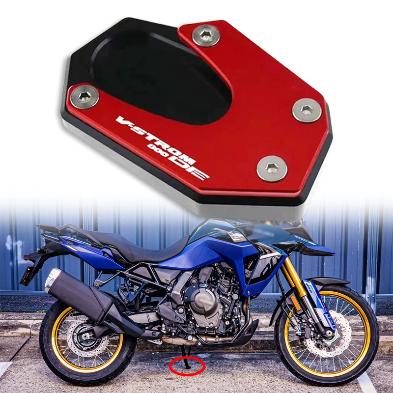 

Motorcycle CNC Bracket Foot Side Stand Enlarger Support Plate Kickstand Extension Pad Fit For Suzuki V-STROM 800DE 2023 2024