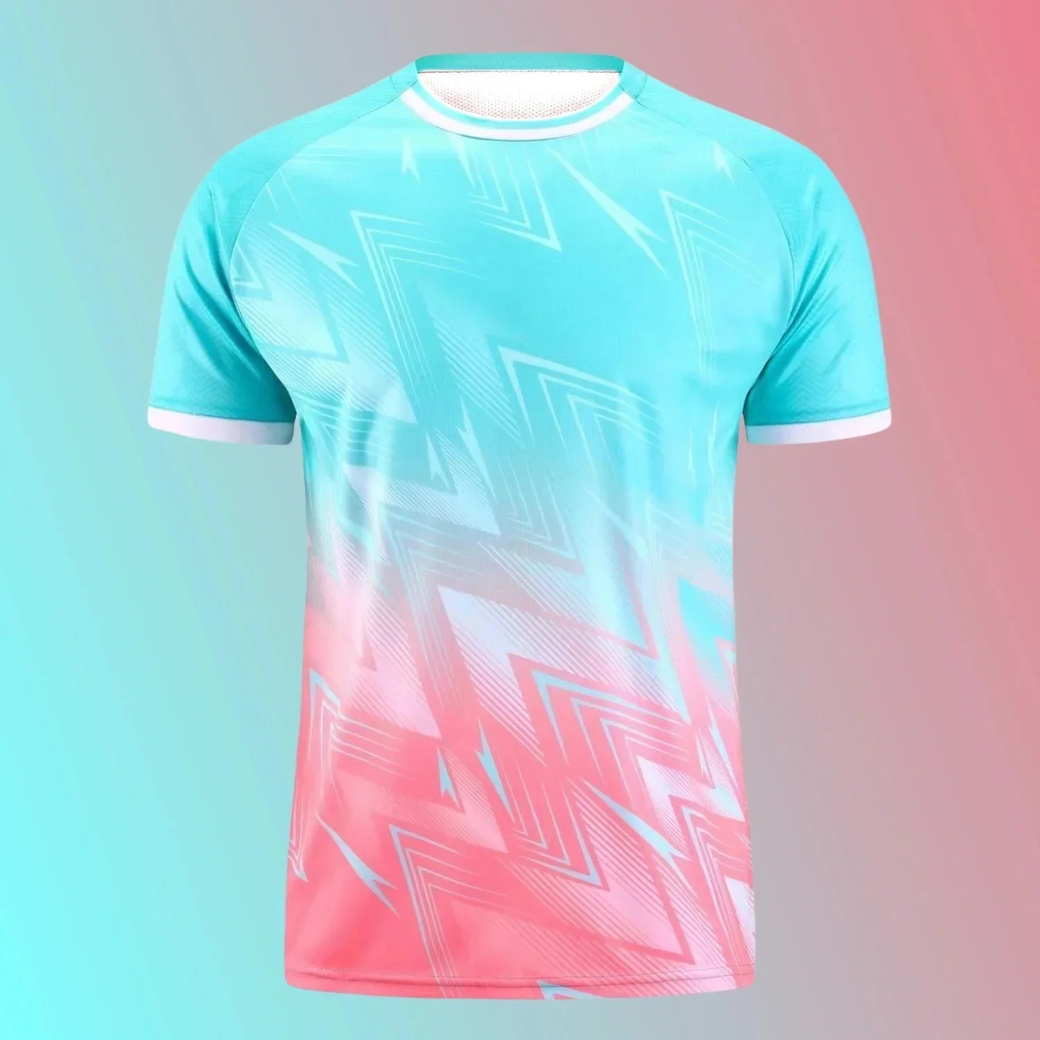 Summer New Table Tennis and Badminton Training Camp Sports 3D Printed Short Sleeved T-shirt Quick Drying Fashionable Loose Fit