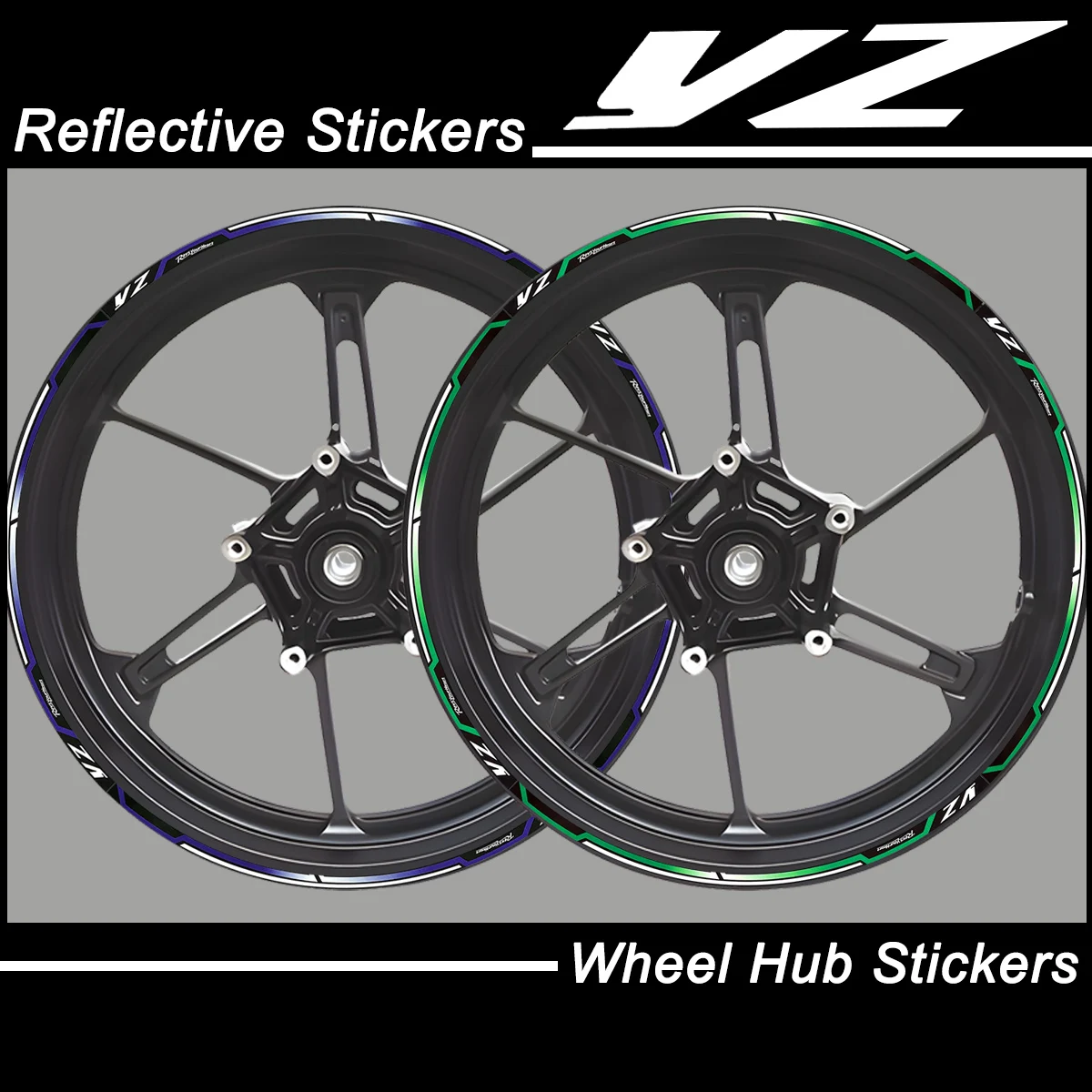 

For YAMAHA YZ 125 250 250F 450F 21'' 19'' Reflective Motorcycle Accessories Decal Moto Wheel Hub Rim Stripe Racing Tape Stickers
