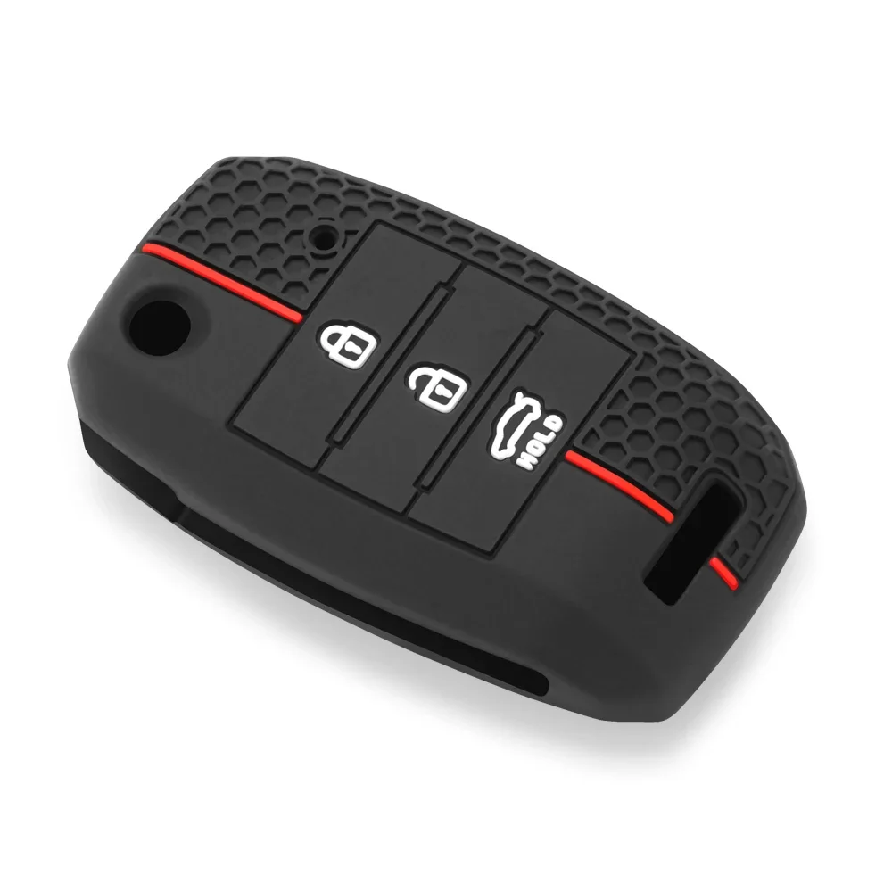 3 أزرار سيليكون سيارة مفتاح بعيد غطاء لكيا كارينز Ceed سورينتو أوبتيما بيكانتو ريو الروح سيراتو فورتي سبورتاج مفتاح فوب #3
