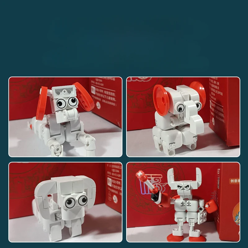 Onebot mestre meow novo amigo cidade proibida tribunal rato real 2-em-1 jogo dedo bloco de construção artefato de descompressão