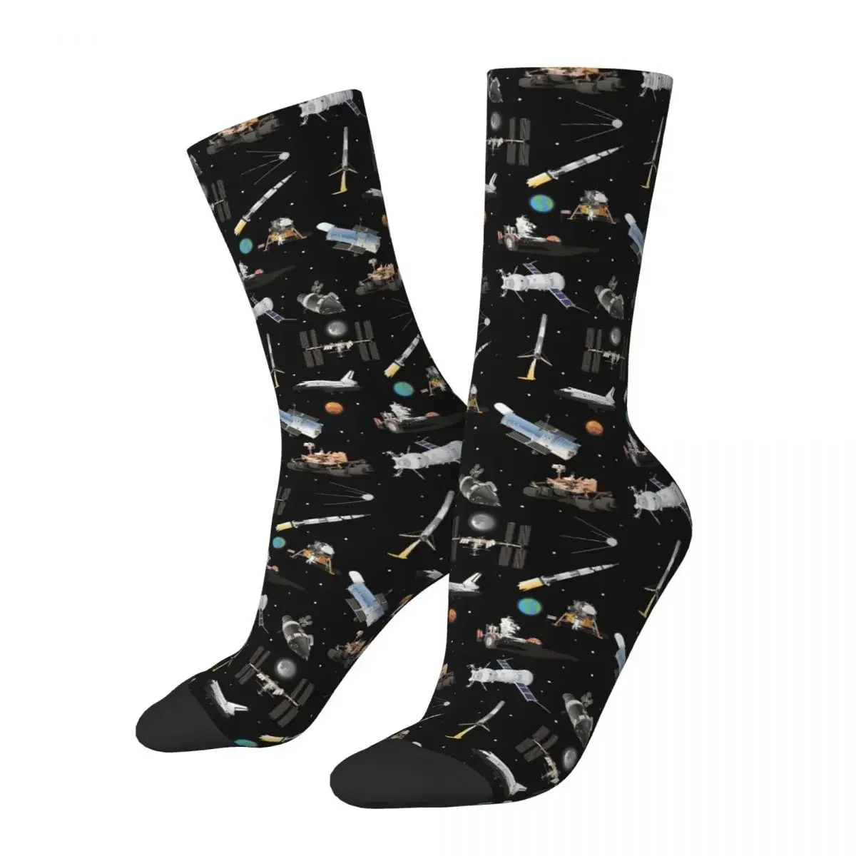 Space Exploration Socks Harajuku Super Soft Stockings All Season Long Socks Accessories for Unisex Birthday Present