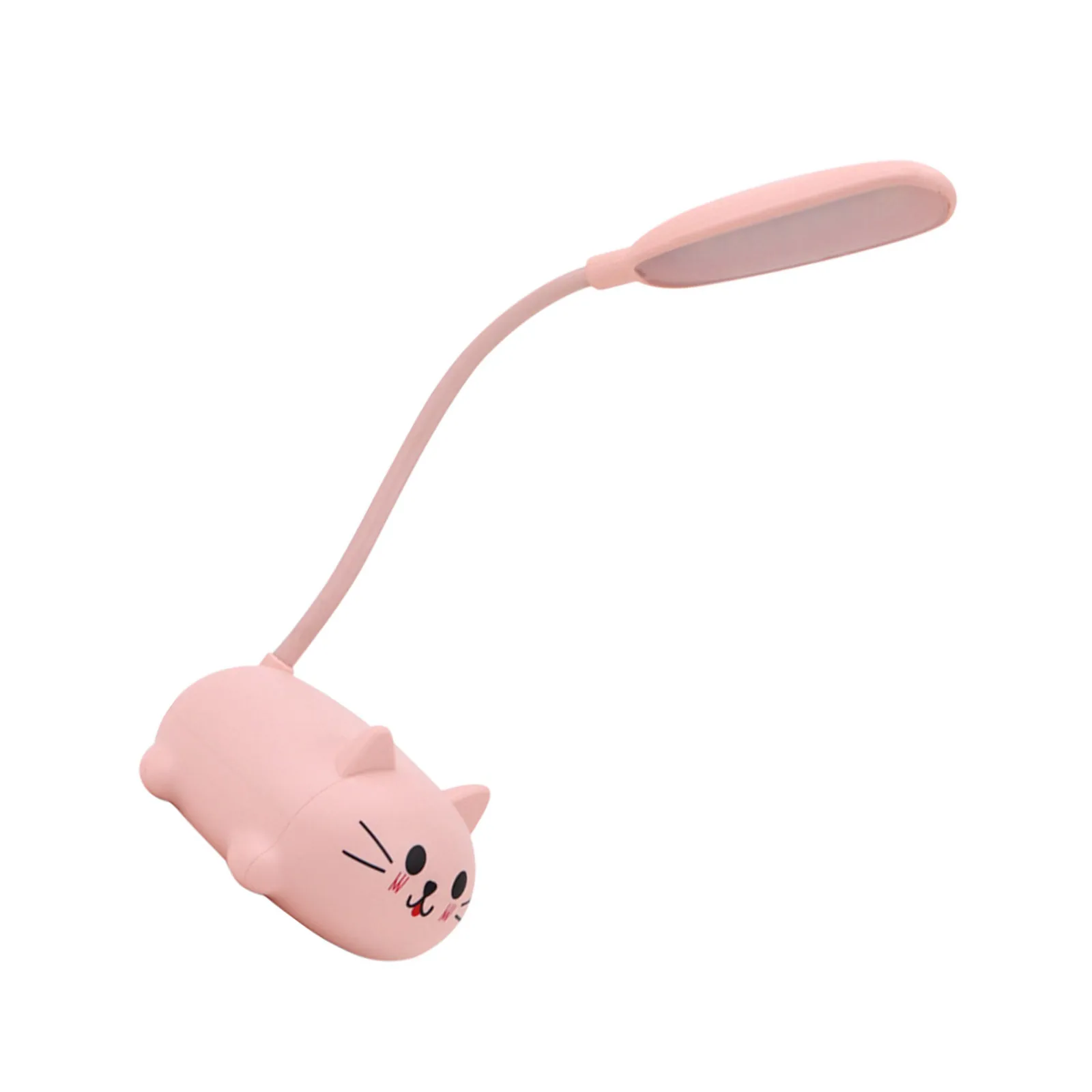 

Cat Desk Lamp Pink Cartoon USB Rechargeable Kids Table Night Lamp Cute Study Desk Light Cat Lamps for Girls Bedroom