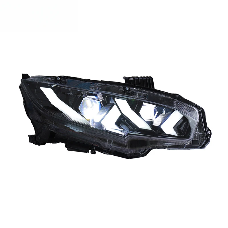 Suitable For 2016-2021 Honda 10Th Generation Civic Headlight Assembly Modification To Lamborghini-Style LED Lens Daytime Running