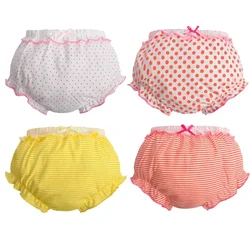 Baby Underwear Toddler Infant Pure Cotton Bread Pants Ruffle Panties Little Girls Boys Briefs 2024 Summer Accessories