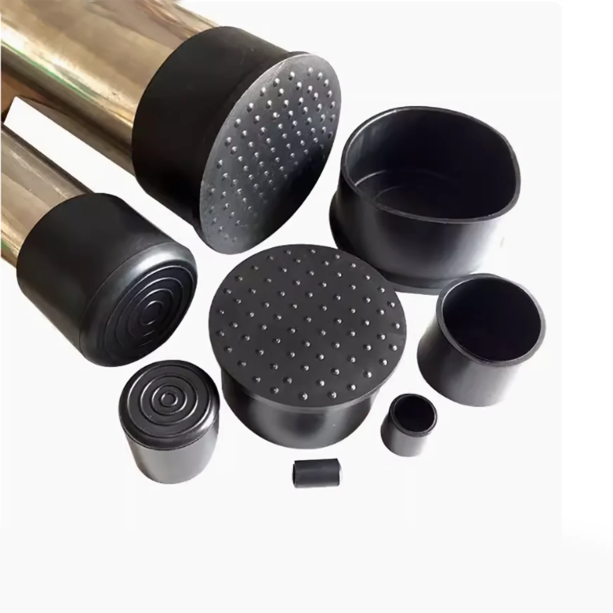Soft Rubber Sleeves Chair Table Base Plug Floor Protector Mat Tube Caps Cover Black 6mm 8mm 10mm 12mm 14mm 16mm -120mm