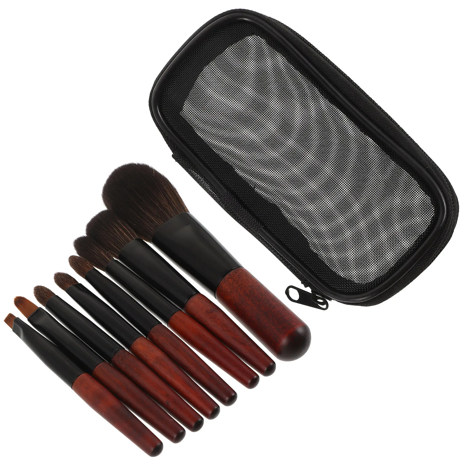 1 set Portable Makeup Brush Set Soft Bristles Compact Travel Friendly For Women Blending Eyeshadow Face Tools Kit