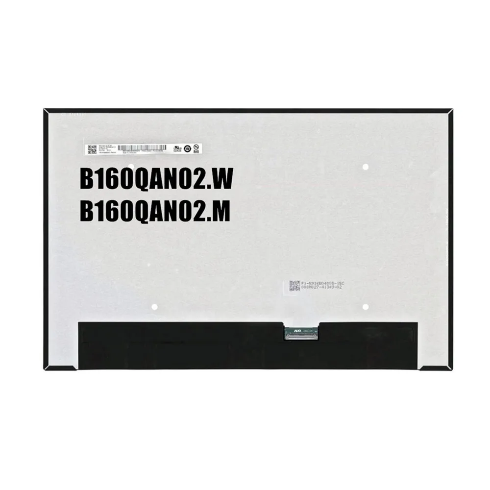 FREE SHIPPING 16.0INCH 2.5K QHD 2560X1600 100%SRGB LAPTOP LCD Screen B160QAN02.W FIT B160QAN02.M NE160QDM-N63 V8.0 MNG007DA1-4