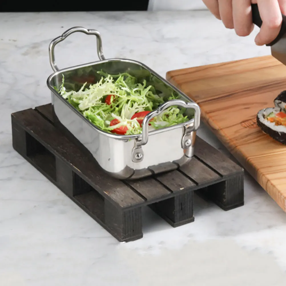 

Carbonized Wood Pallet Coasters Wooden Table Mats Cup Place Tray Heat Insulating Anti Scalding Kitchen Dining Home Decor