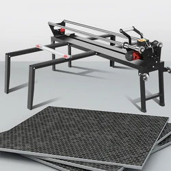 Fully automatic tile cutting machine, stone edging and slotting, multi-functional 45° chamfering push knife