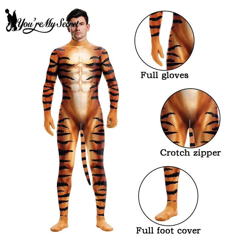 大人のためのヒョウとキツネの3Dプリントのユニセックスコスプレ衣装,カーニバル,フェスティバル,クロッチ,ジッパー,衣装,ハロウィーン