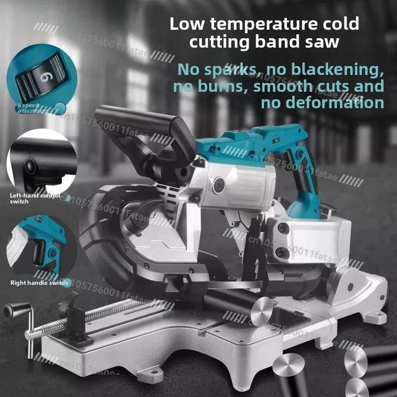 Household Small Band Saw Multi-functional 45-degree Desktop Metal Aluminum Sawing Machine Automatic Woodworking Cutting Machine