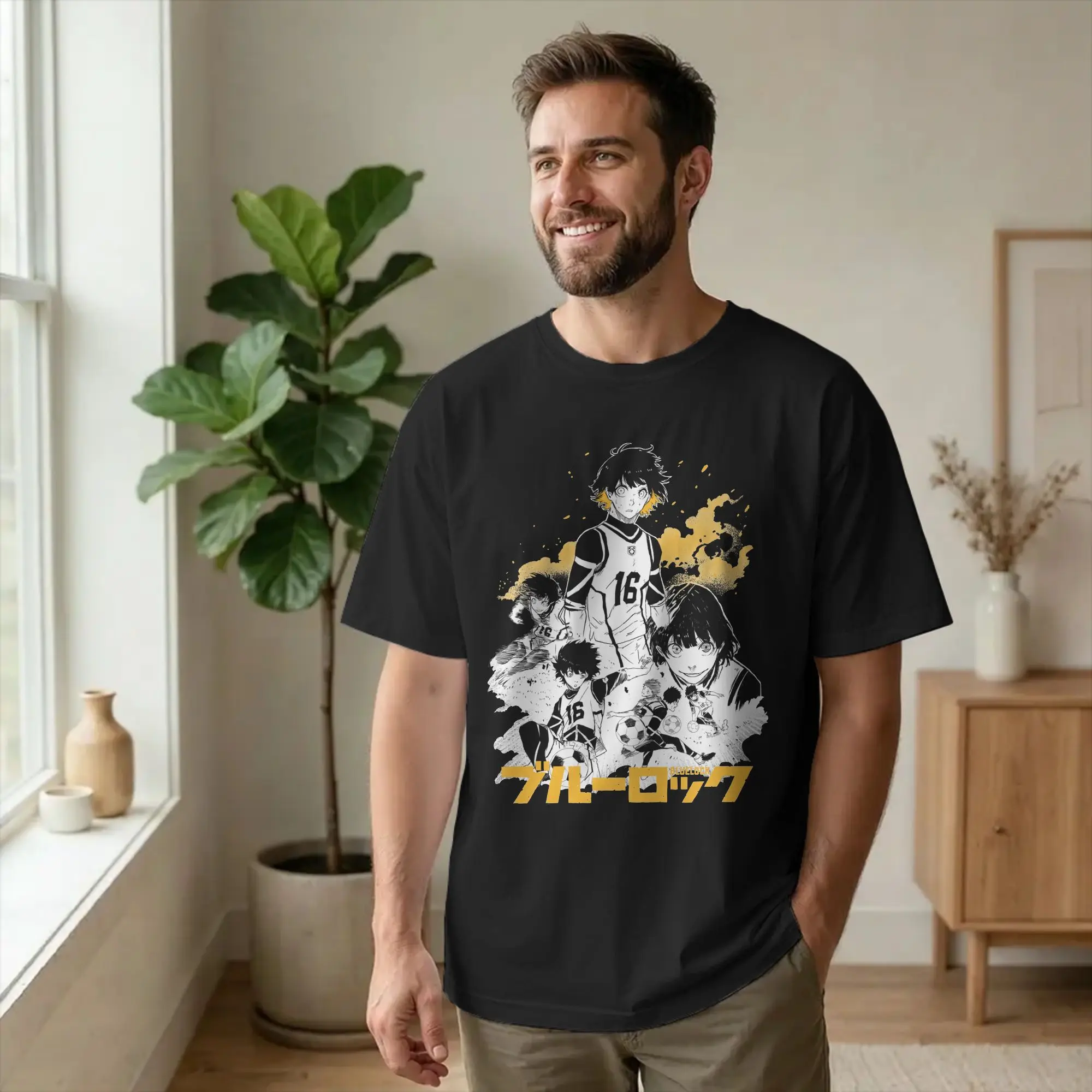 Hip Hop Blues Locks Meguru Bachira T Shirt Unisex O-neck Short Sleeve Tops Shirts  100%Cotton Summer Clothing