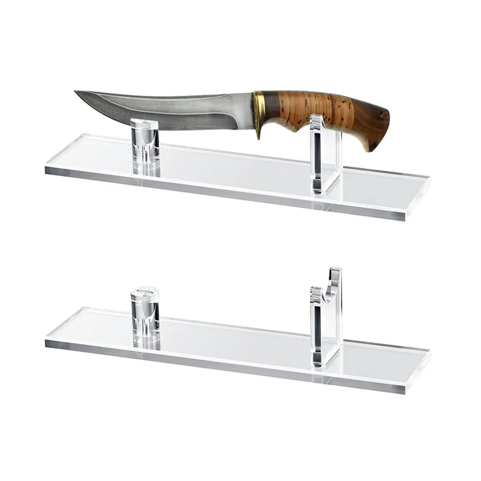 Desktop Acrylic Knife Stand Single Blade Holder Organizer for Shop Countertop Game Room Decoration