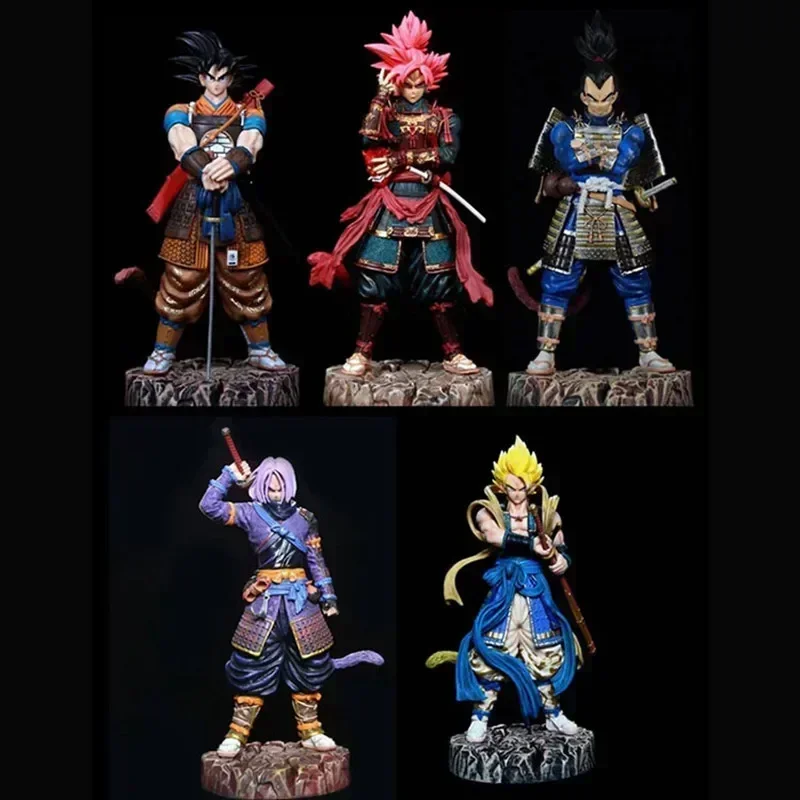 

Anime Dragon Ball Z Figures Samurai Goku Gohan Broly Vegeta Buu Frieza Shahru Standing Posture Collection Model Children's Toys