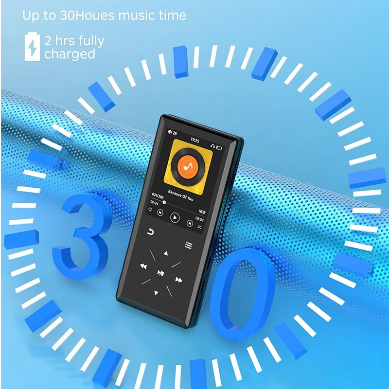 2026 New Music External Plug-in Card HiFi Lossless MP3 Touch Screen Bluetooth FM Video Playback Novel Reading